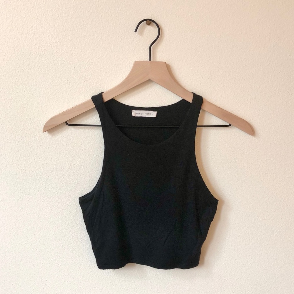 Honey Punch Black Crop Top